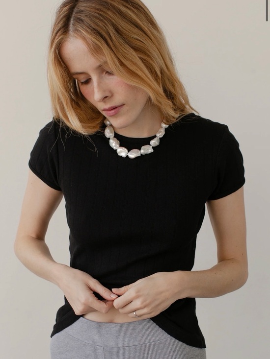 DONNI. Tops - DONNI. | The Pointelle Baby Tee